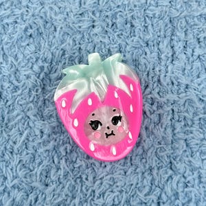 Strawberry Kewpie Mini Acetate Hair Claw