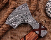 Damascus Steel Viking Battle Axe quot Moonlit Maul quot