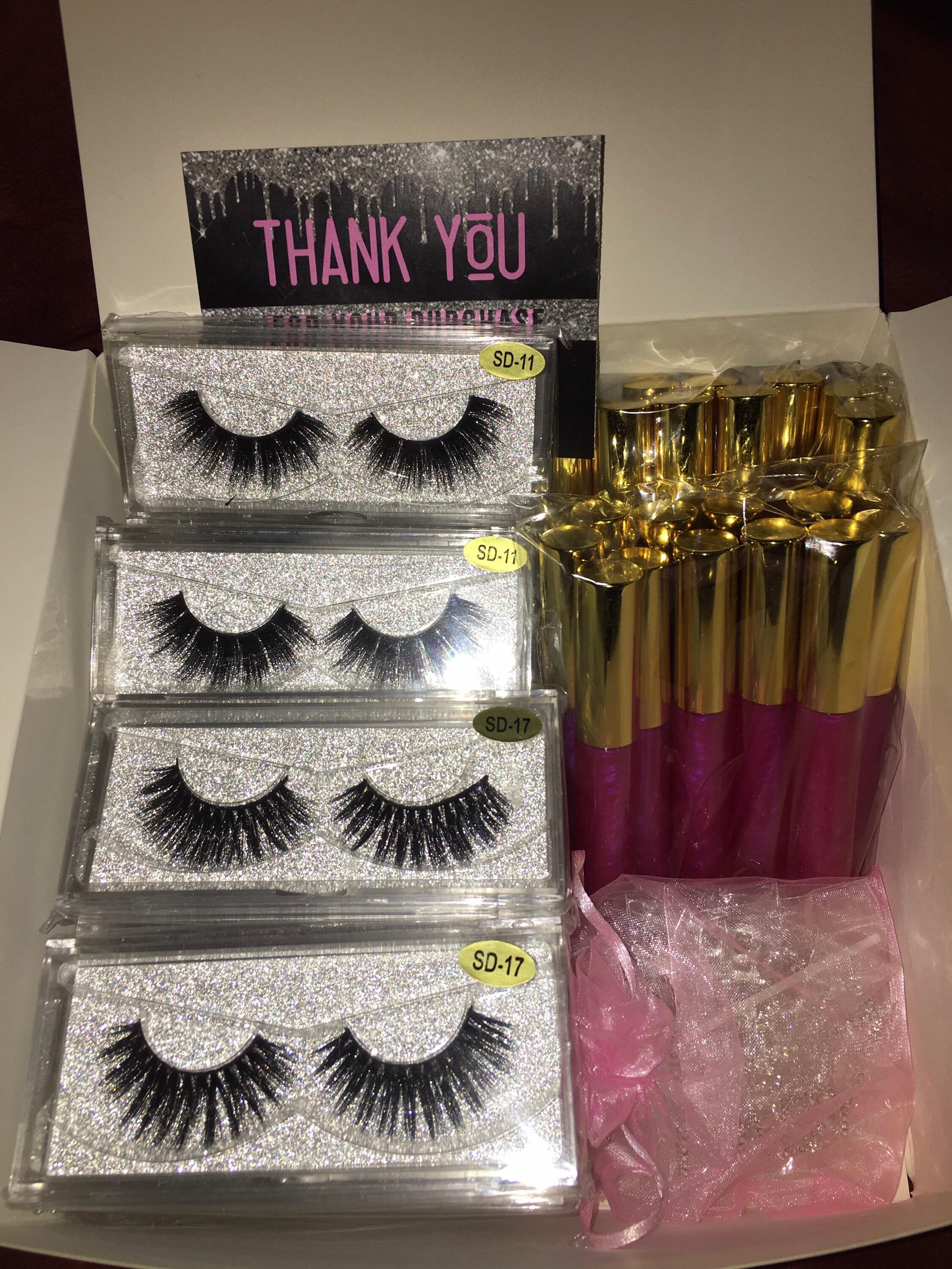 Lash lip gloss and hair pin bundle deal 20 lashes 20 glosses 2 Etsy
