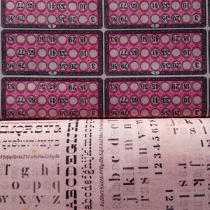 NUEVO !!! Tim Holtz "Paleta" -Sellos Rosa- PWTH211 y Ephemera Rosa - PWTH215- 0,5 m x 1,10 m