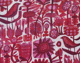 Este MacLeod pour Free Spirit "Find the Birds" - le Raspberry Rouge - 0,5 m x 1,10 m <3