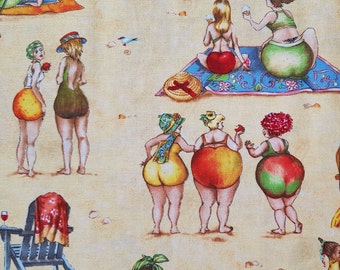 Mary Stewart für Elizabeth Studio die legendären Fruit Ladies , Strandleben  Patt. 1519 sand  0,5 x 1,10 m