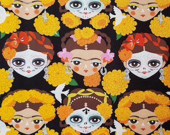 Nueva colección Alexander Henry "Recuérdame" sobre negro, México, Folklórico