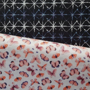 Camelot Cottons, the series Indigo Rose by Sarah B - Stargaze & Flutter - 0.5 x 1.10 m,