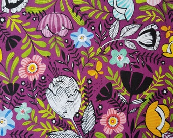 New! Cori Dantini for Free Spirit " Here Kitty Kitty " der- Joy -, floral fabric to series - 0,5 m x1,10 m
