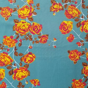Anna Maria Horner for Free Spirit ,&quot;Love always&quot;- Social Climber PWAH117 in the color teal- 0.5mx 1.10 m