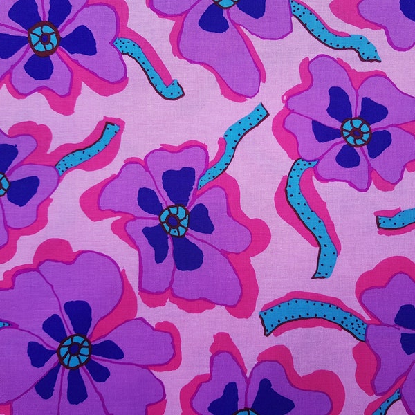 Brandon Mably for Kaffe Fassett Collective  der " Camo Flower "  PWBM088 in pink-   0,5 m x 1,10m