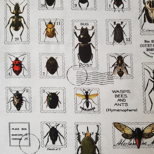 NEU !!! J. Wecker Frisch for Riley Blake " Art Journal"  der Bug Post in multi- 0,3 m x 1,10 m