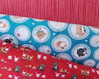 QT, Quilting Treasures, additional materials - "Campfire Friends" by Stacey Yacula 0.50 m x 1.10 m, great for crawling/children's blankets, 3 variants