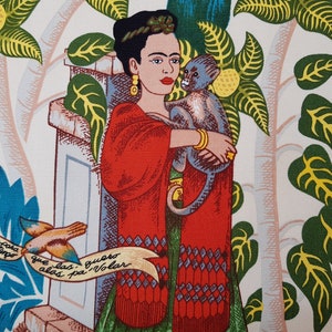 Tela de tapicería Alexander Henry Frida's Garden, 2 colores 0,5 m x 1,10 m algodón pesado hell
