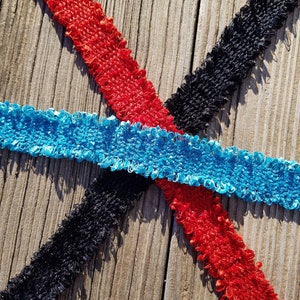 Viscose fringed ribbon 35 mm, various colors, great for embellishing projects, 1 meter