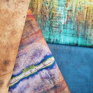 Provision&quot; by Tim Holtz for Free Spirit in the colors amber and patina 0.5 m x 1.10 m