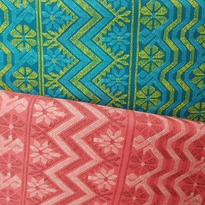 Clearance sale!!! Amy Butler from the Bright Heart series &quot;Cosmo Weave&quot; in 2 colors, teal and papaya 0.5 m x 1.10 m