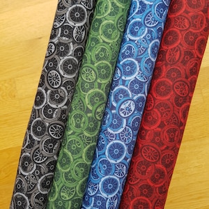 Exclusief Quilters &quot;Vintage Cars&quot; 0,5 m x 1,10 m, spaakwielen, all-over vintage wielen