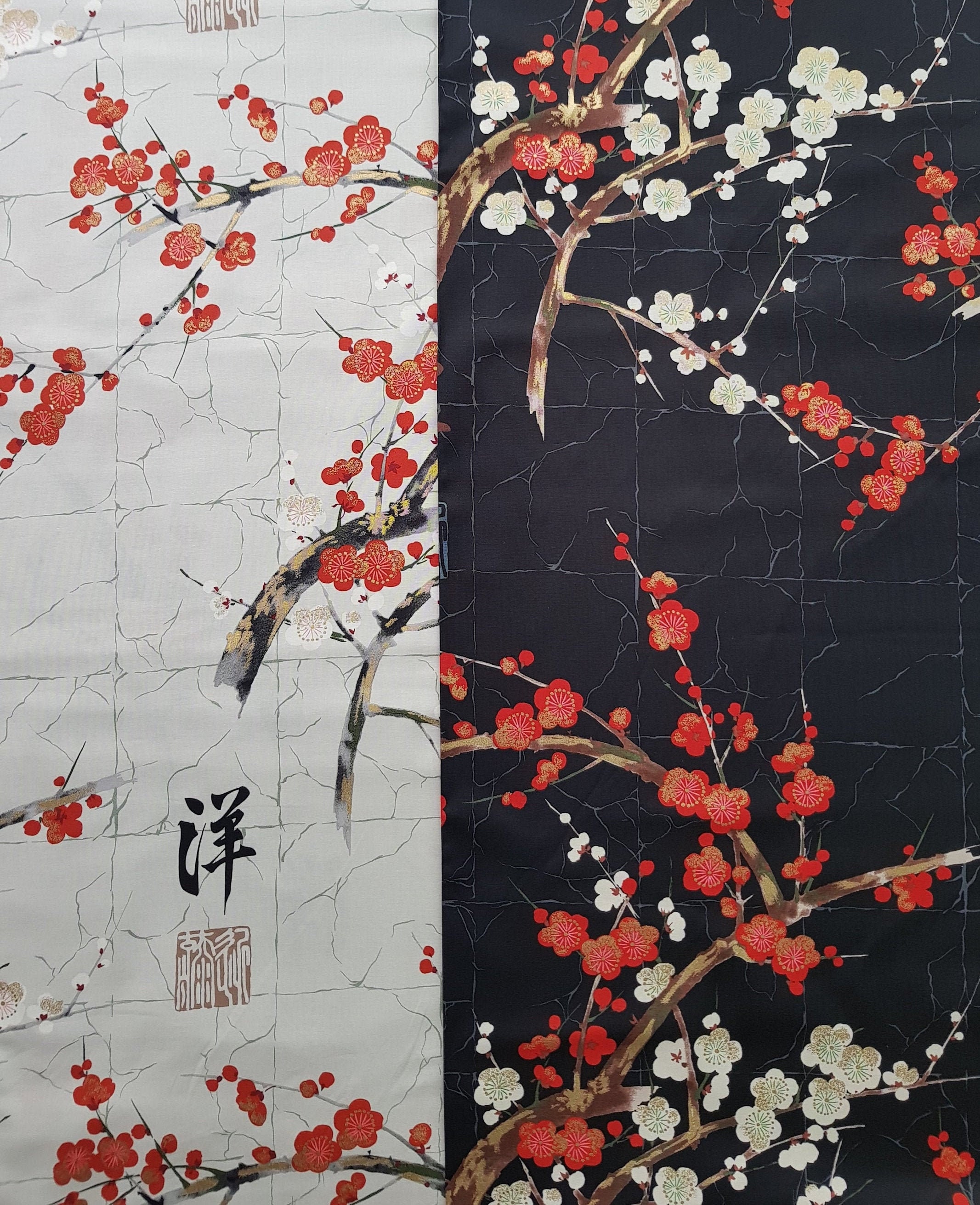Alexander Henry - "Golden Garden" Cherry Blossoms, 0.5 m x 1.10 m, 2 colors