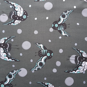 Cotton+Steel &quot;Sleep Tight&quot; by Sarah Watts 0.5 m x 1.14 m, Night Bird