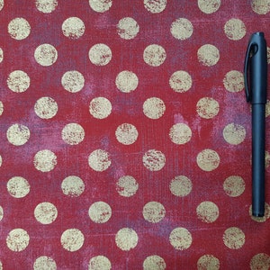 Gris basique de Moda Fabrics, Grunge hits the spot métallisé, 3 couleurs 0,5 x 1,14 m red gold
