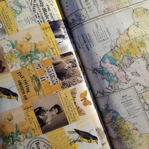 NIEUW !!! Tim Holtz "Palette" - de gele kaart en gele collage PWTH240 " 0,5 m x 1,10 m