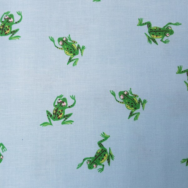 Heather Ross pour Windham Fabrics "Children" Patt NO.43484- 0,5 x 1,10 m, petites grenouilles vertes