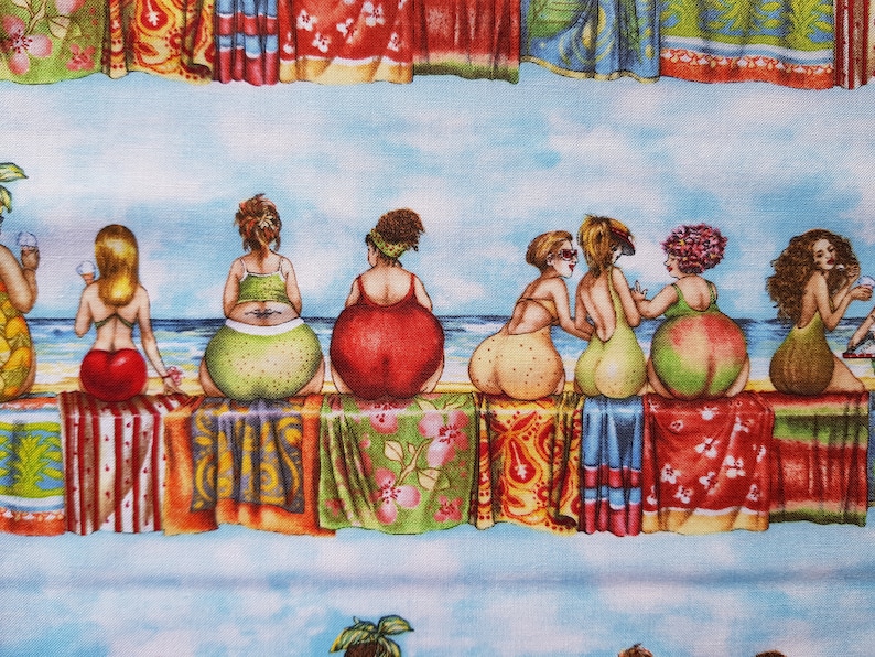 Mary Stewart for Elizabeth Studio the legendary Fruit Ladies, 4 full rows 46.5 cm x 1.10 m image 2