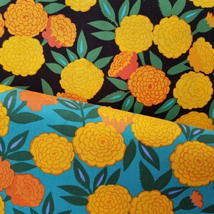 New Alexander Henry &quot;Maravilla / Marigold&quot; in 2 colors - Mexico, Folklorico
