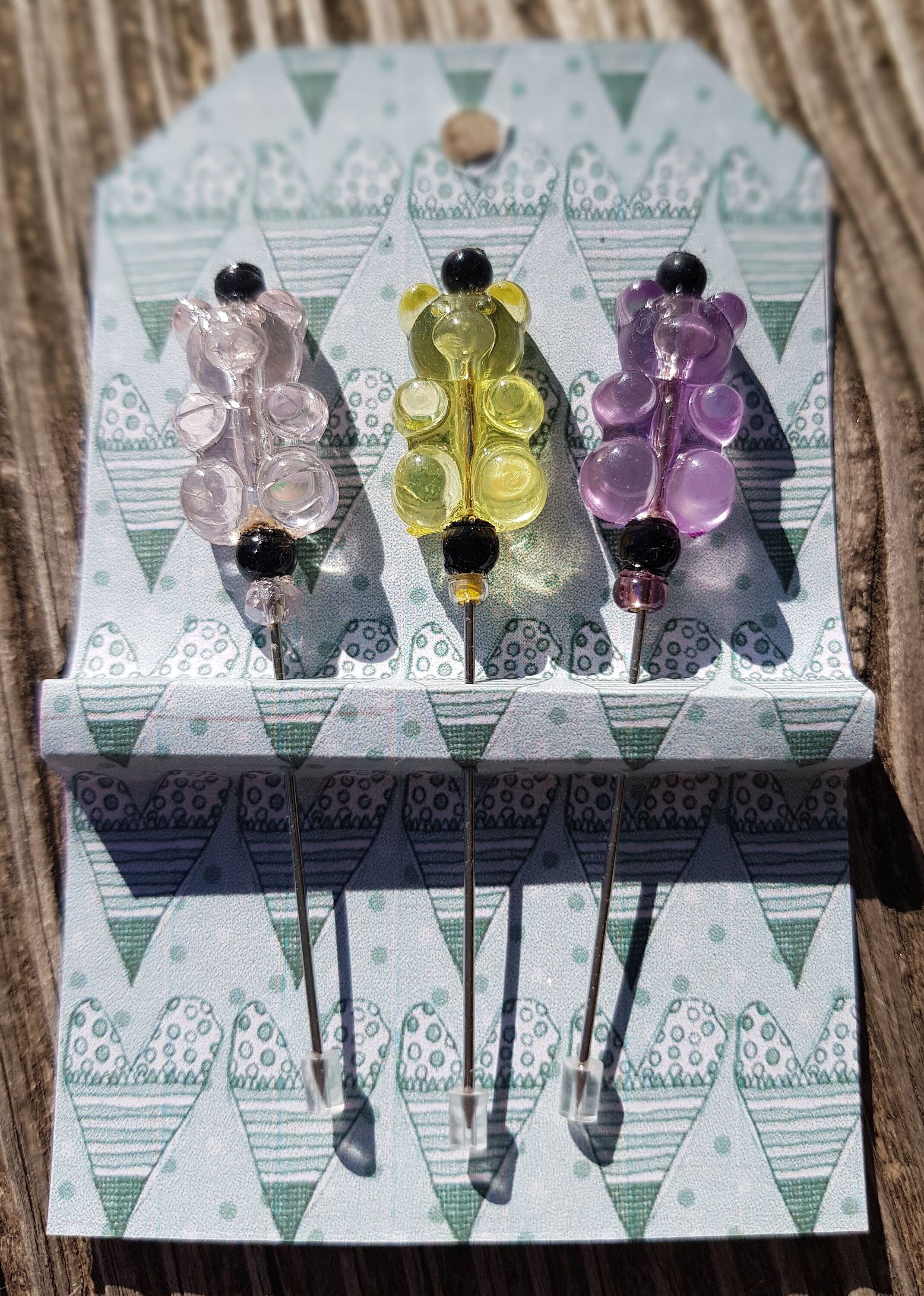 Handmade Decorative Pins 6 Cm, Set of 3 in Pretty Packaging, Wonderful ...