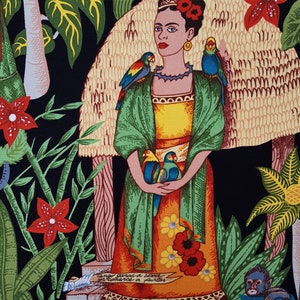 Tela de tapicería Alexander Henry Frida's Garden, 2 colores 0,5 m x 1,10 m algodón pesado dunkel