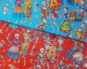 Alexander Henry - "Fiesta de los muertos", 0,5 m x 1,10 m, 2 kleuren - klassiek
