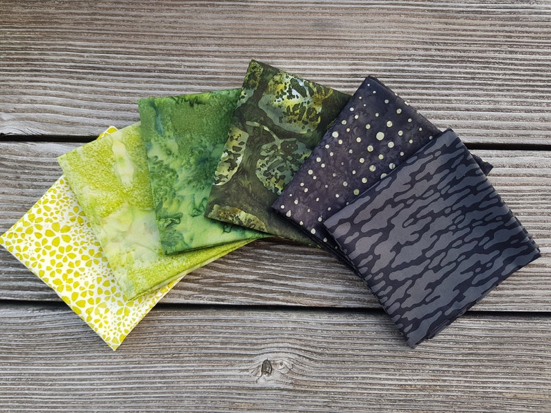 12,66 EUR /m Small Batik Bundle/ Fat Quater Bundle NO 2 , je 50 x 52 cm 6 ST. /insgesamt 1,5 m Stoff zdjęcie 1