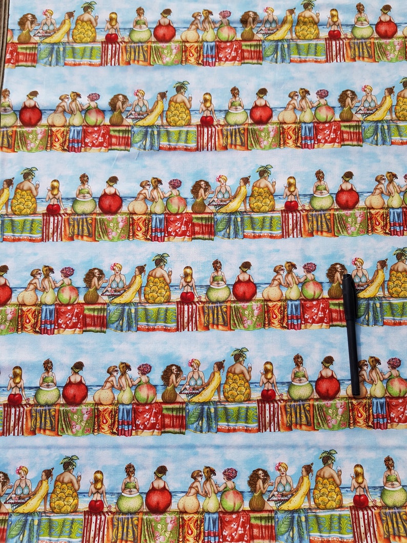 Mary Stewart for Elizabeth Studio the legendary Fruit Ladies, 4 full rows 46.5 cm x 1.10 m image 4