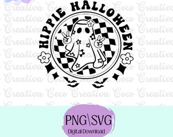 Hippie, Halloween, Funny, Ghost, Costume  SVG PNG Digital Download File for Cricut, Silhouette. Sublimation