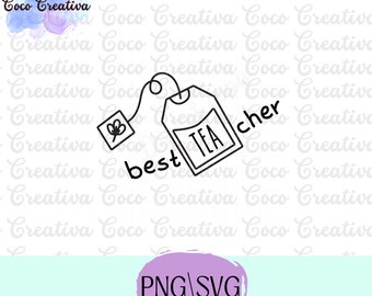 Teacher Appreciation Tea Bag SVG, Teacher Gift (Digital Download)