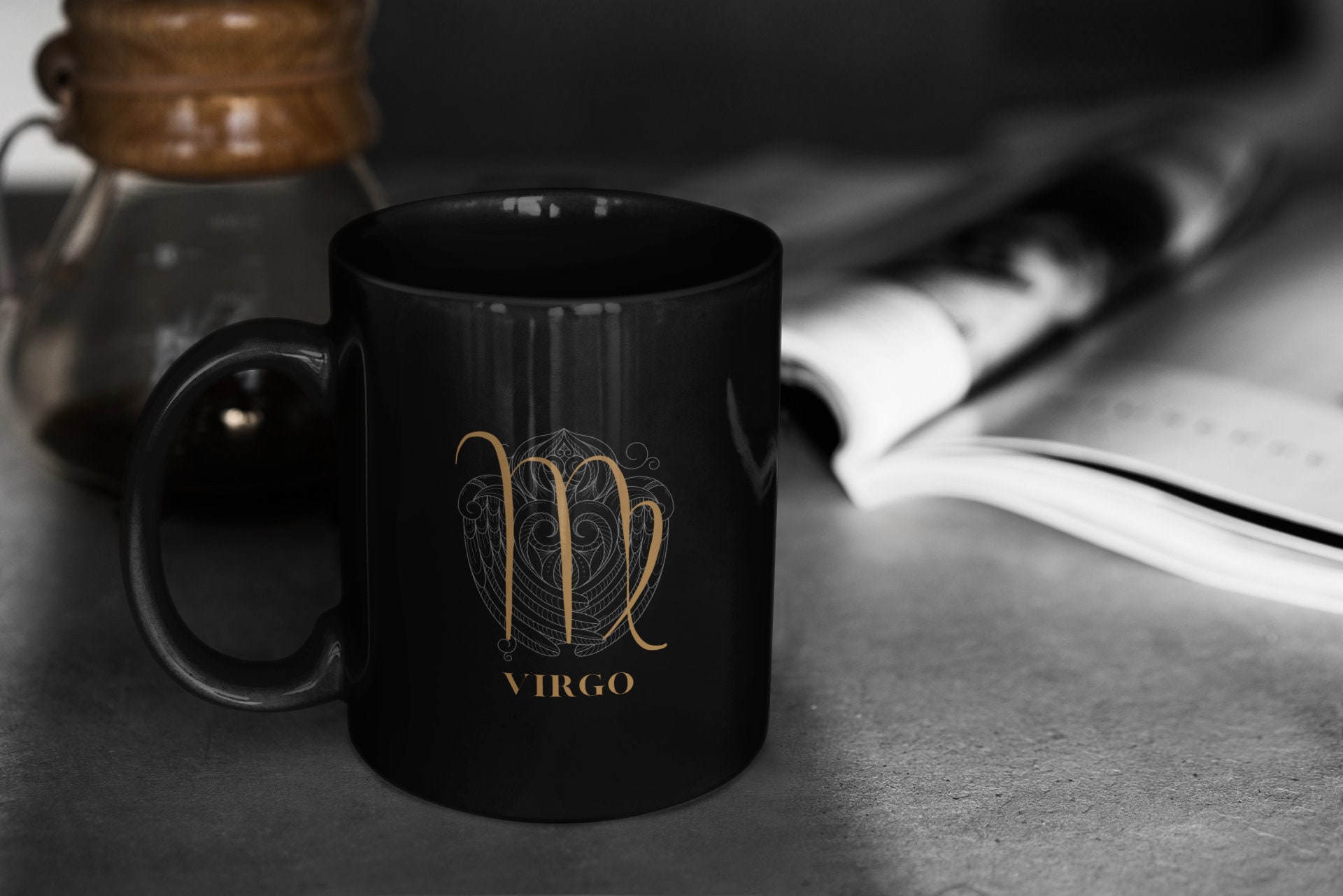 Virgo Zodiac Mug Glass Star Sign Cups Stainless Steel | Etsy