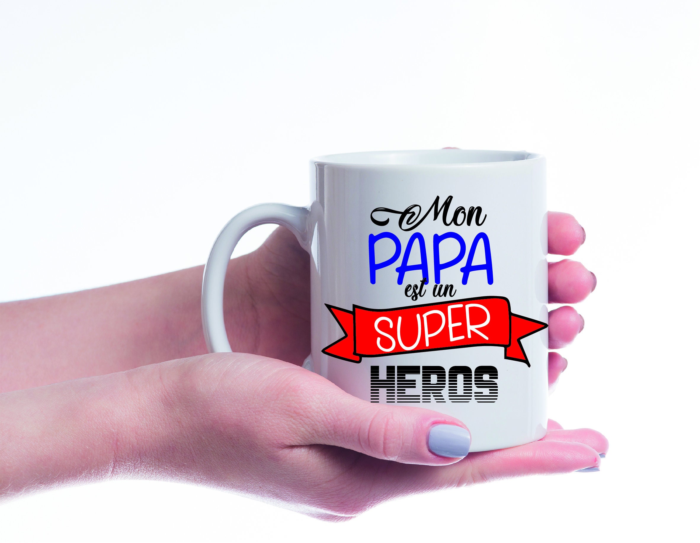 Mug Mon Papa Est Un Super Héros Idéal Cadeau Fêtes