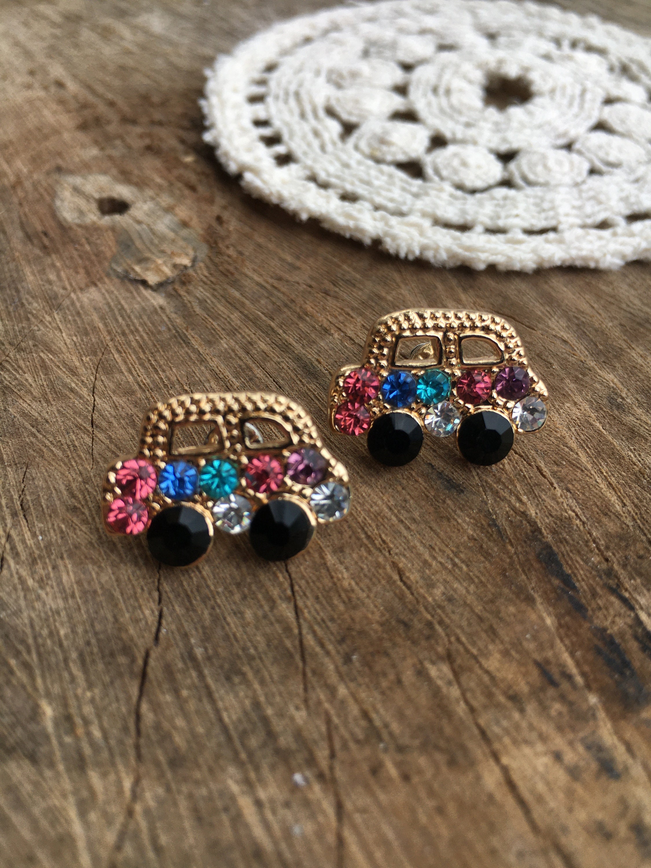 Bug Earrings Beetle Earrings Stone Earrings Etsy