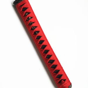 Japanisches Katana-Schwert Roter Griff Voll Tsuka 26CM Samurai-Griff