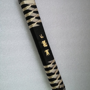 Japanese Samurai Katana sword Handle Tsuka 26cm Alloy Menuki Tsuba