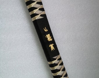 Japanese Samurai Katana sword Handle Tsuka 26cm Alloy Menuki Tsuba