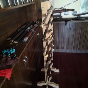 Solid Wood Sword Stand Samurai Sword Display Stand Katana Sword Knife ...
