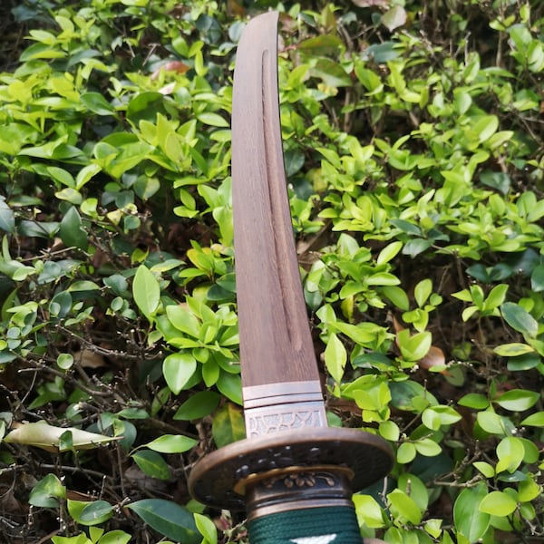 Wooden short Samurai Katana Sword w/ Scabbard Cosplay Video Game