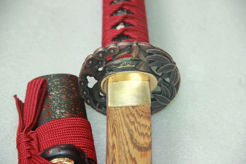 Handmade Wooden Samurai Katana Sword w/ Scabbard Cosplay Video Game 