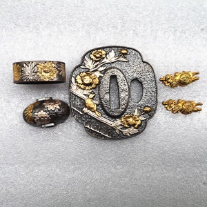 Silver Plated Brass Tsuba Hand Guard