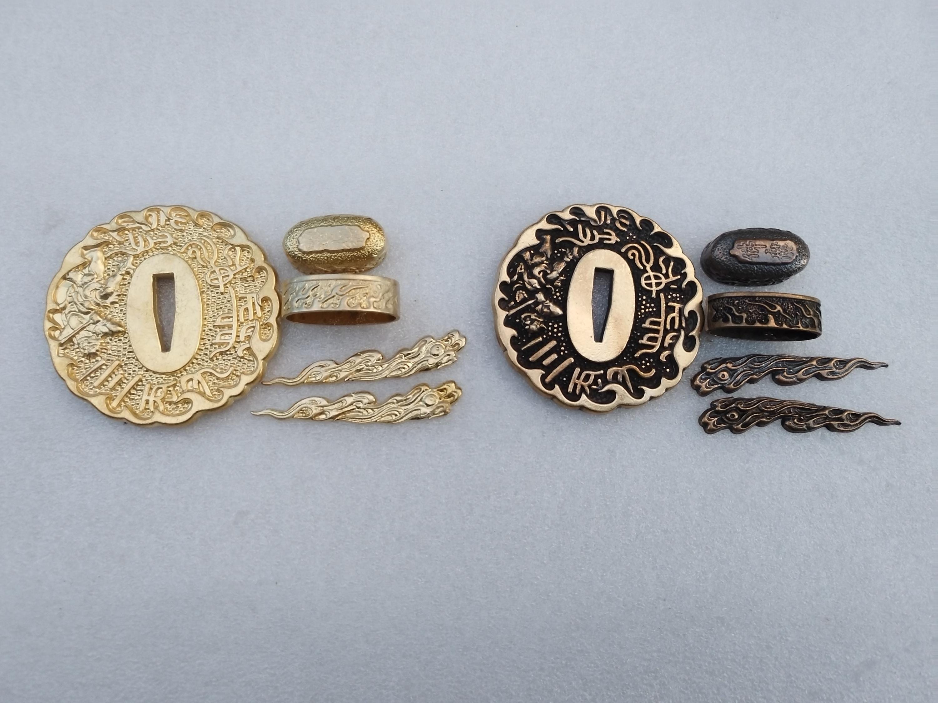 Antique Japanese Sword Fittings - Etsy