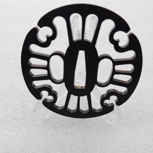 Samoeraizwaard ijzer Tsuba en fuchi