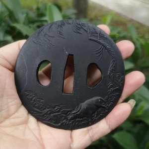 Samouraï épée fer Tsuba et fuchi
