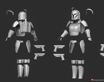 Armor inspired by Bo katan from Mandalorian ( stl files - digital download ) for 3d printing