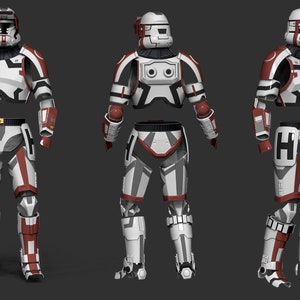 Custom 3d printable armor kit inspired by the Havoc squad / Jace Malcom  armor (stl files - digital download)