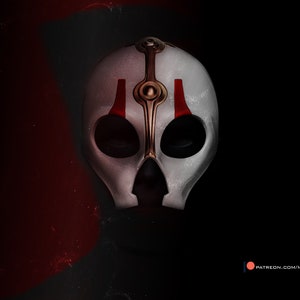 Máscara imprimible Sith en 3D inspirada en la máscara de Darth Nihilus (archivo stl - descarga digital)