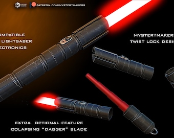 Stranger Qimir lightsaber with several options (stl files - digital download only)