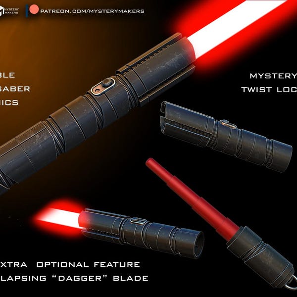 Stranger Qimir lightsaber with several options (stl files - digital download only)